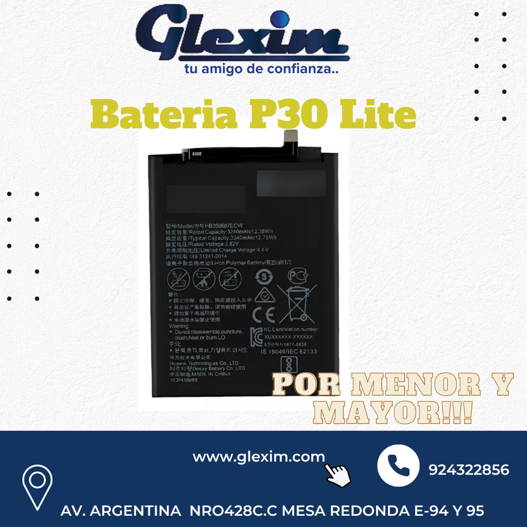 Bateria Huawei P30 lite